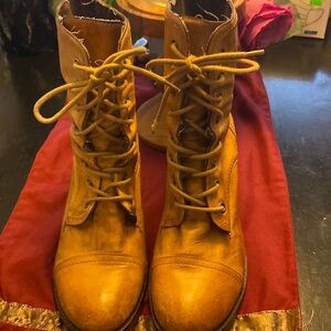 Leather Granny boots.